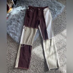 Shein Multicolor Patched Jeans